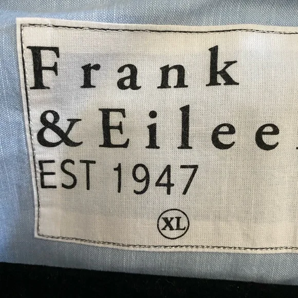 Frank And Eileen Shirt Top Button Blue Classic XL New Eileen Style Cotton - Picture 3 of 4